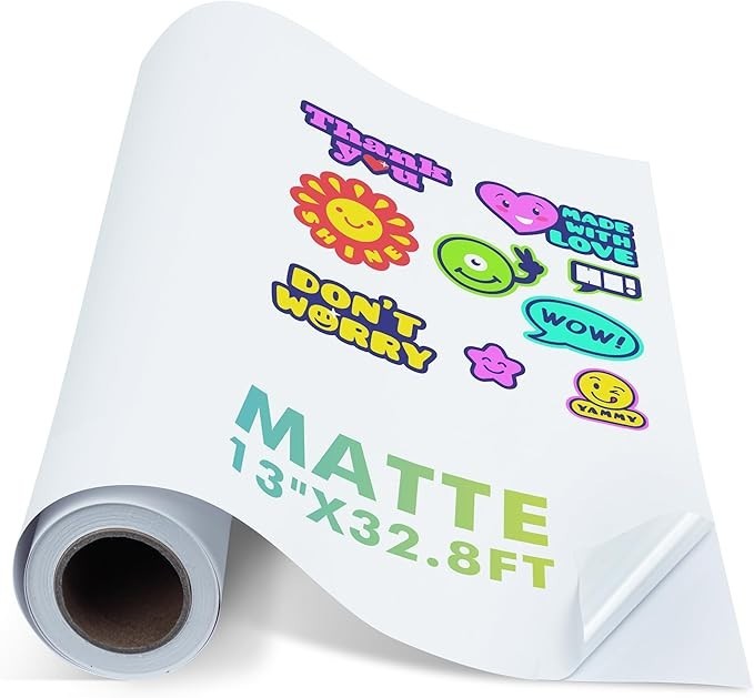 Koala Printable Vinyl Sticker Paper Roll for Inkjet Printers, 13 inch x 32.8 …