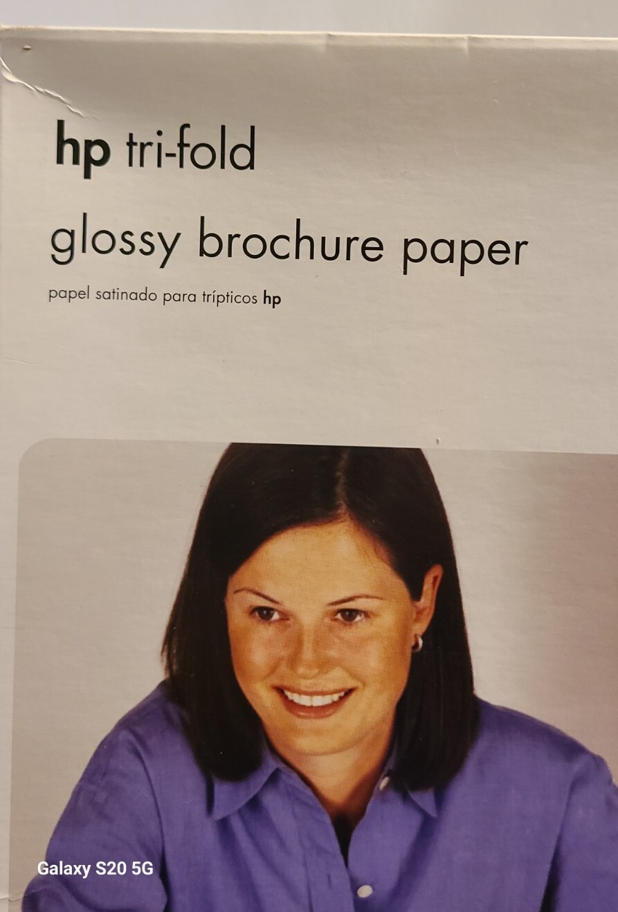 New HP Trifold Glossy Brochure Paper C7020A Inkjet Mailing Seals Lot Of 2