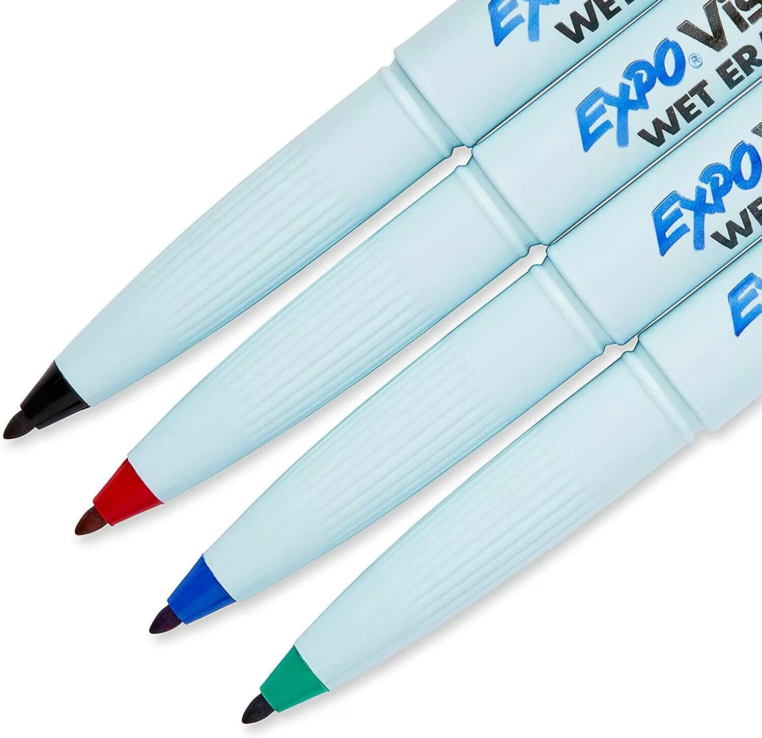 Expo Vis-a-Vis Wet Erase Markers, Fine Bullet Tip, Assorted Colors, 4-Count