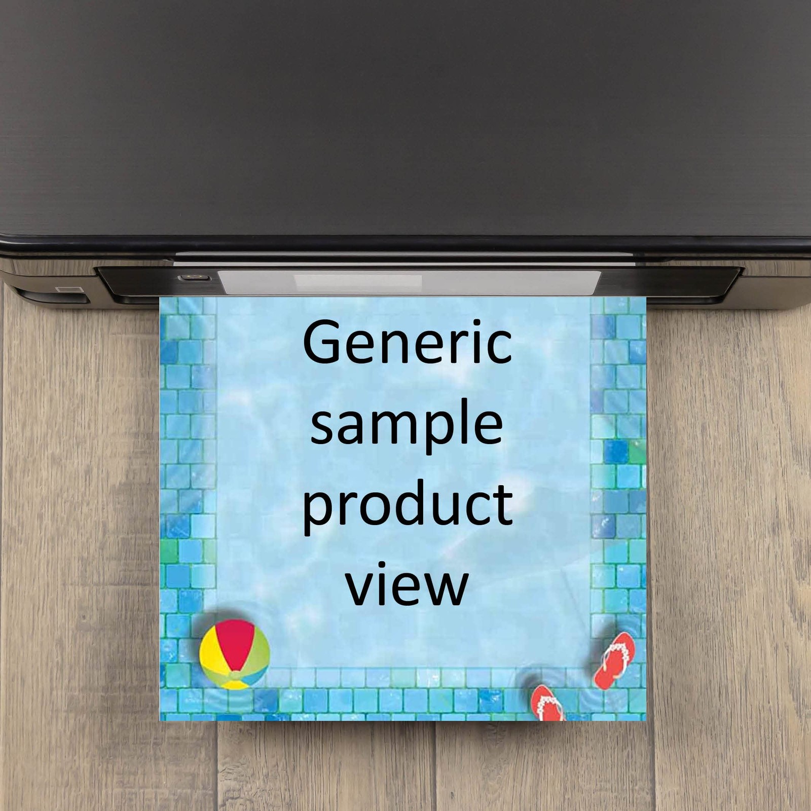 100 Pack Swimming Pool Letterhead Laser Inkjet Printer Paper Summer Theme Note
