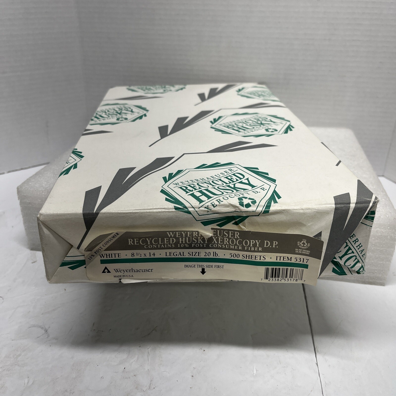 Weyerhaeuser Recycled Husky Xerox Copy Paper 8.5 X14 Legal Sz 20 Lbs. 500 Sheets