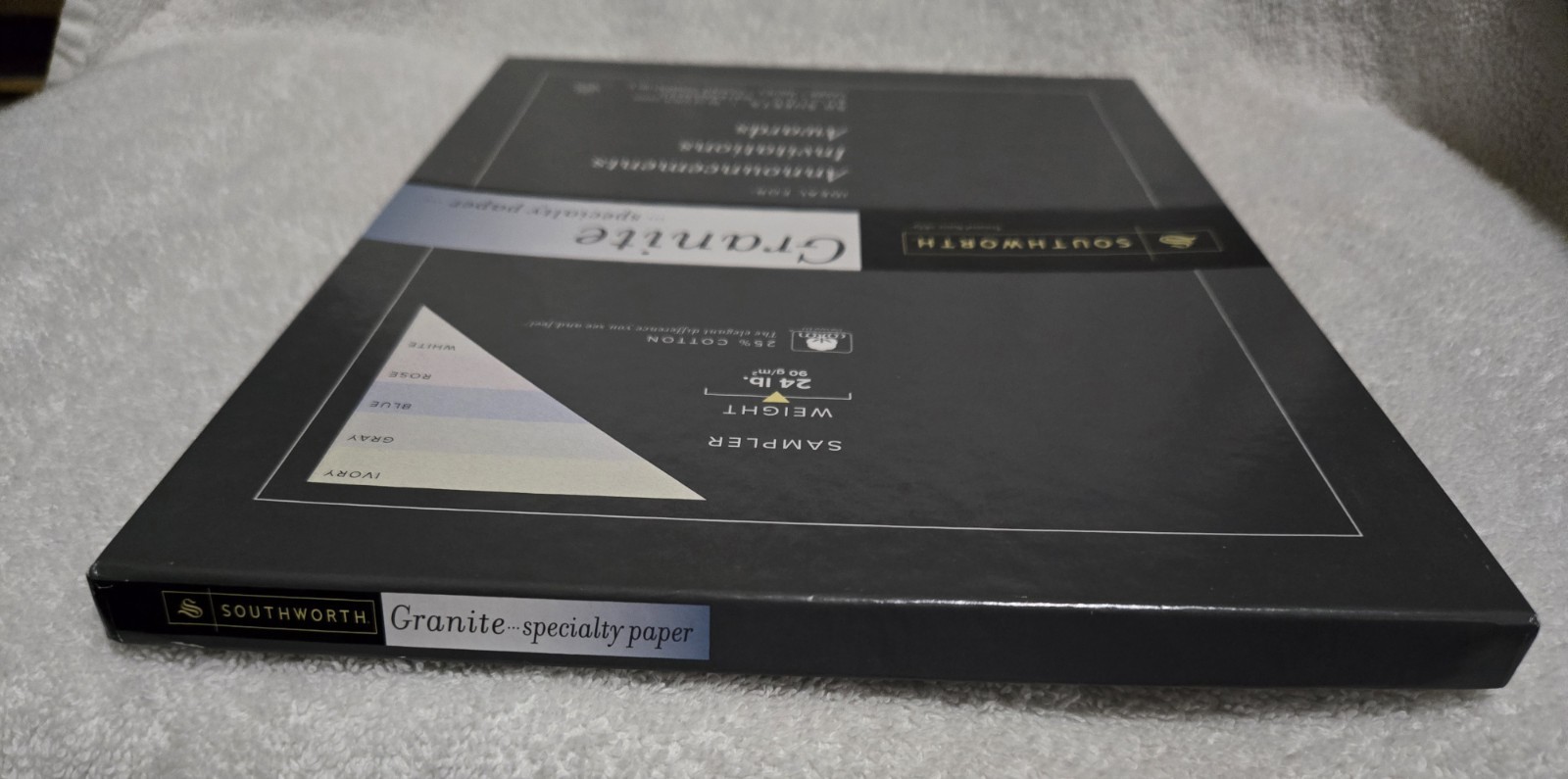 Southworth Granite Specialty Paper Sampler w/ 10 of 5 Colors–Missing 3 Ivory