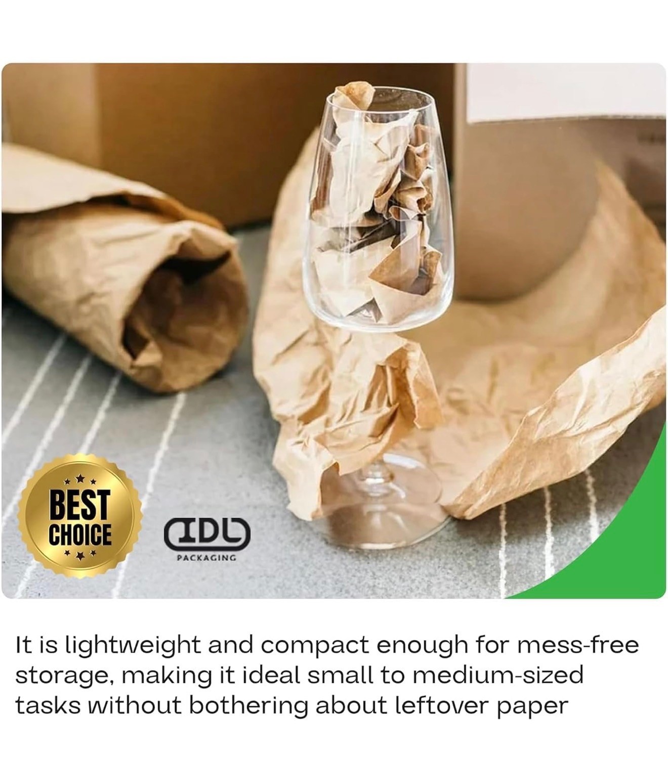 IDL Packaging Large Brown Kraft Paper Roll 18″ x 1200 feet (14400 inches) – N…