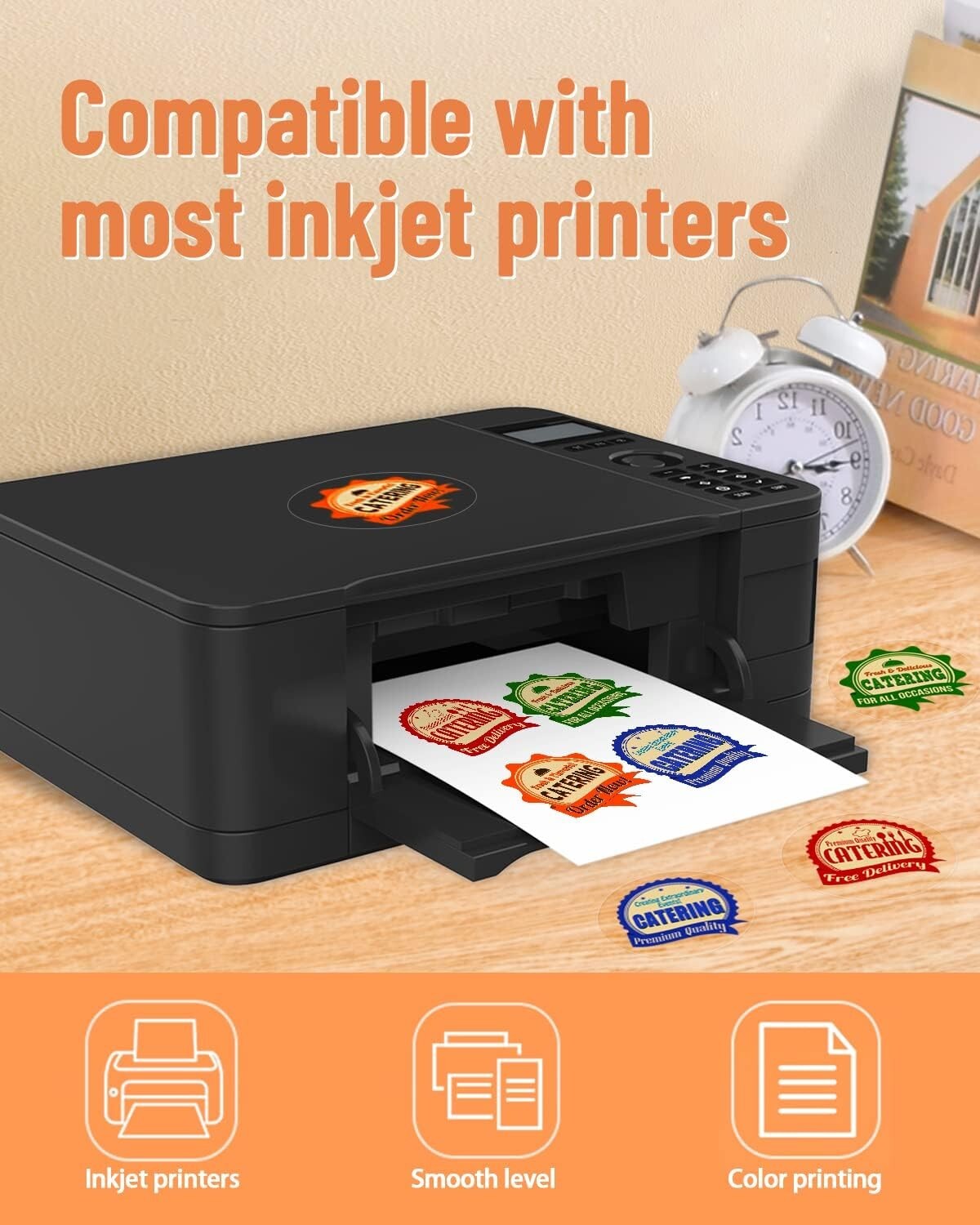 Glossy Matte 8.5″x11″ Printable Vinyl Sticker Paper for Inkjet Laser -50 Sheets