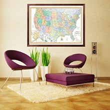World Classic Wall Map Poster Mural (24×36 Paper Folded)