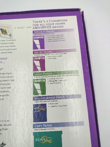 Champion Ink Jet Paper Matte Finish 2 Side Weight .28 lbs 8 1/2″ x 11″