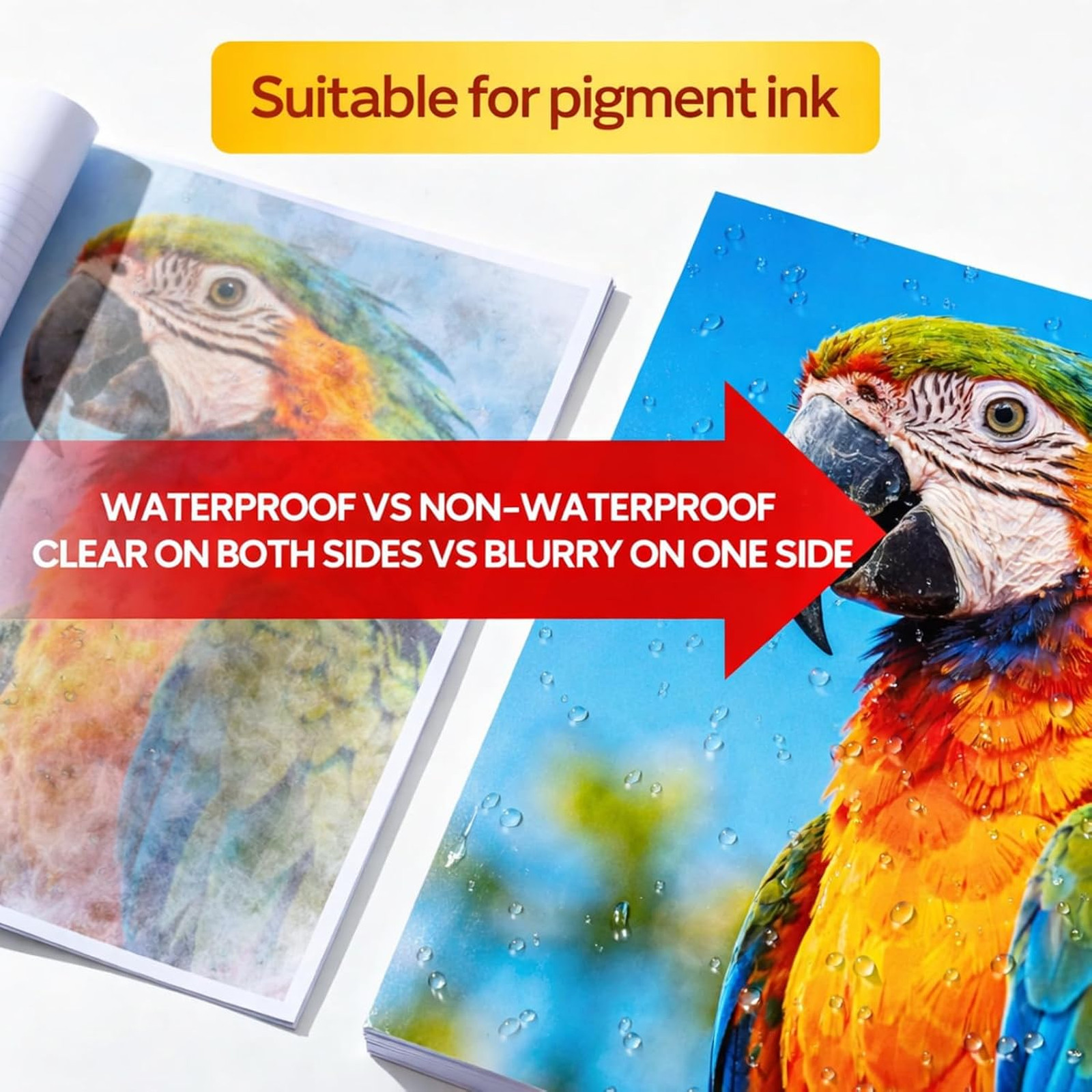 Waterproof Inkjet Paper Synthetic 50 Sheets 8.5 x 11 White Tearproof Printable