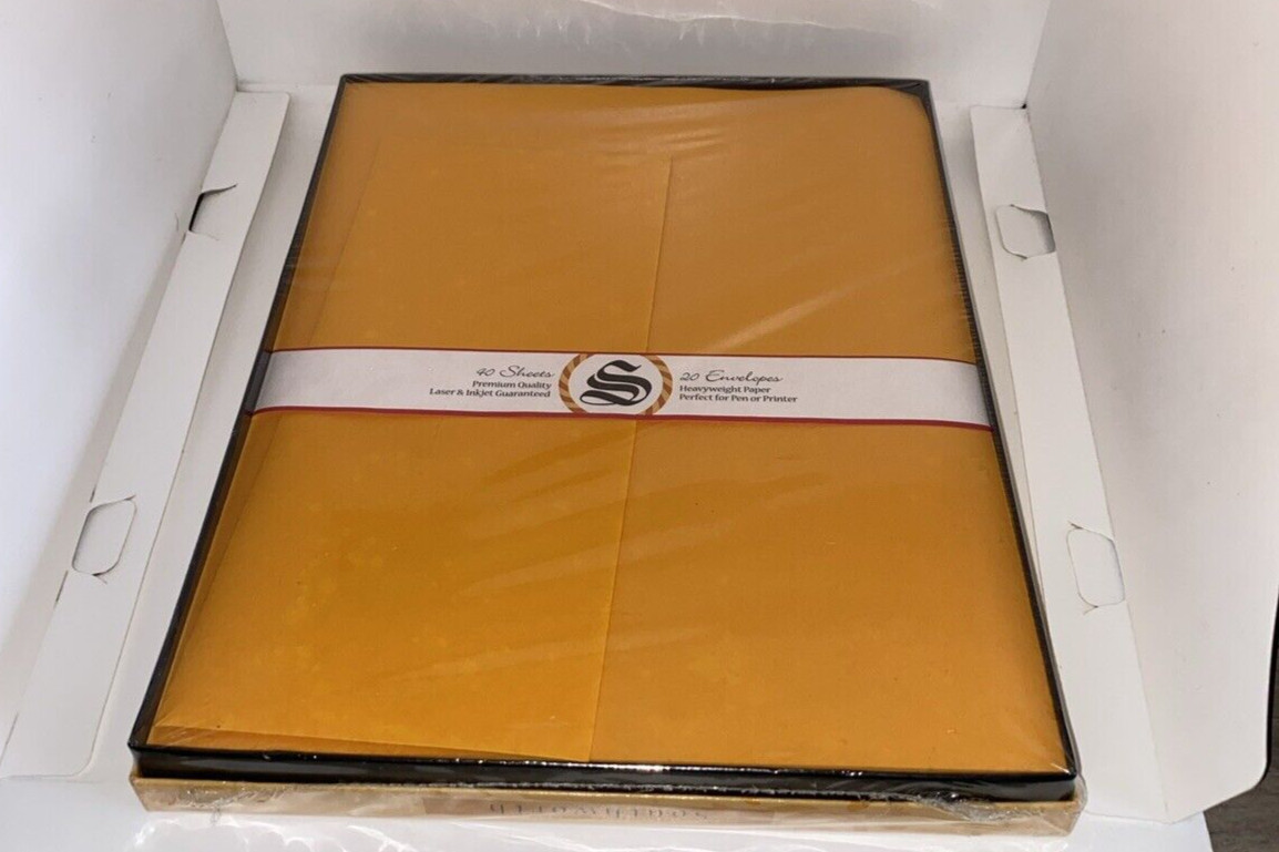 Southworth Laser Inkjet Pumpkin Orange Stationery 40 Sheets 20 Envelopes