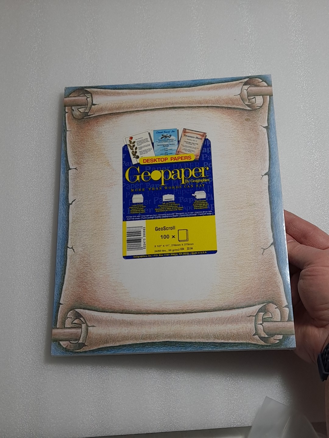 GeoScroll GeoPaper Fantasy Themed Printer Paper, 100 Sheets, New In Wrapper