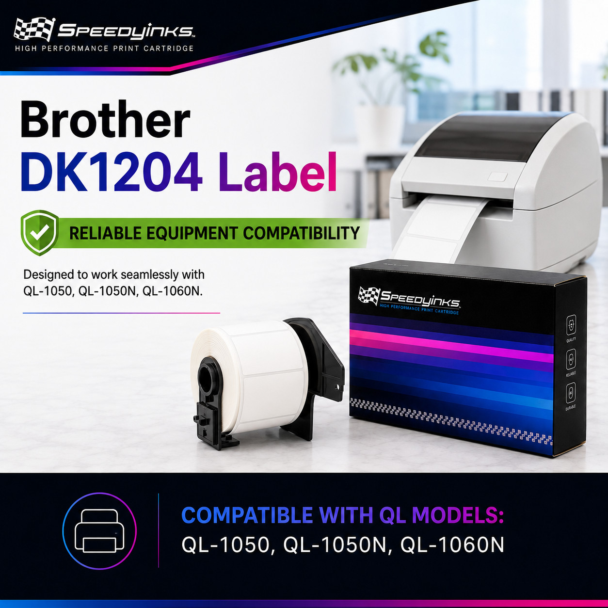 10PK Compatible Brother DK-2243 White Paper Tape – 4 in x 100 ft