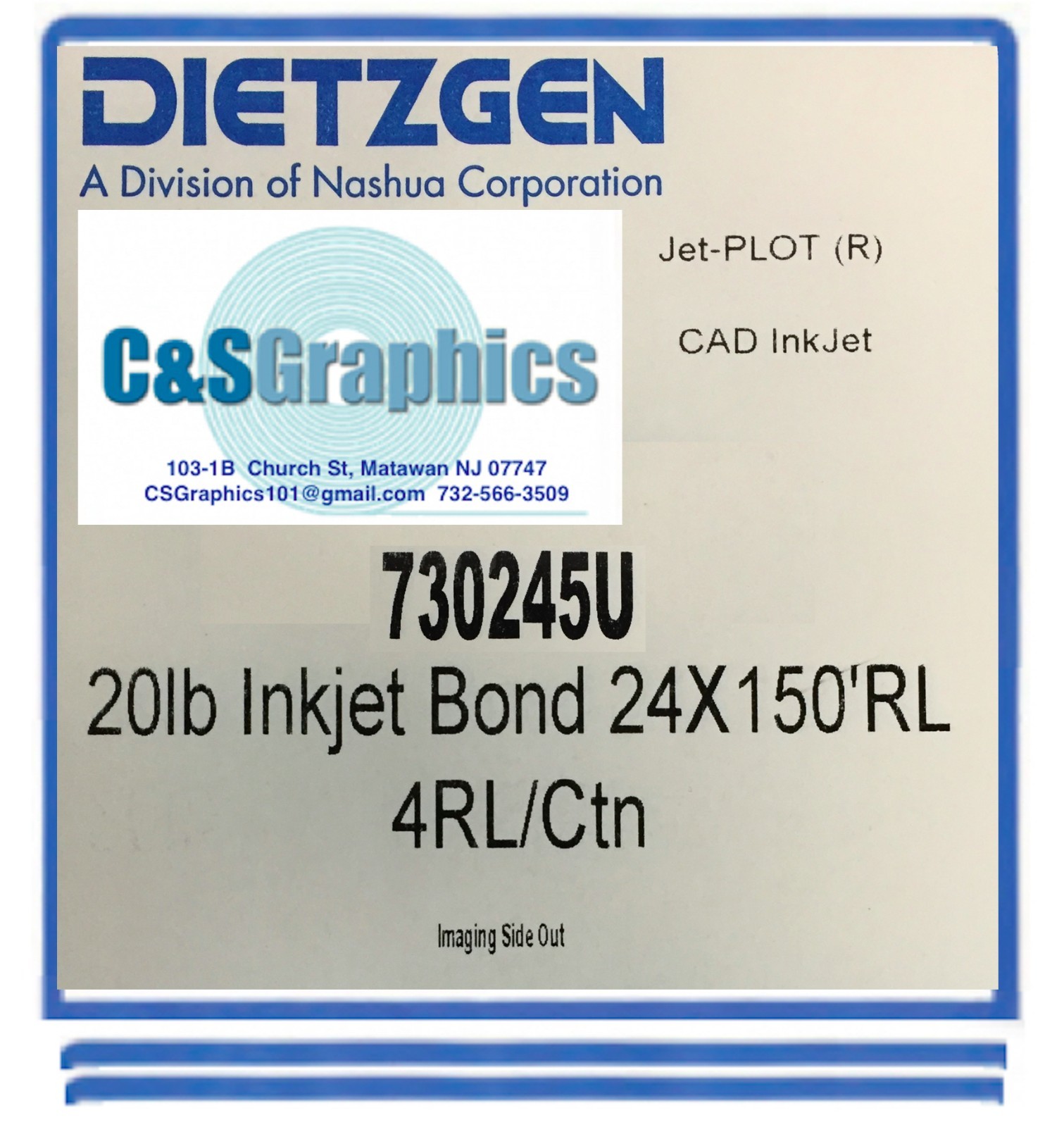 4 Rolls 24” X 150′ 20LB Bond HP DesignJet Plotter Paper