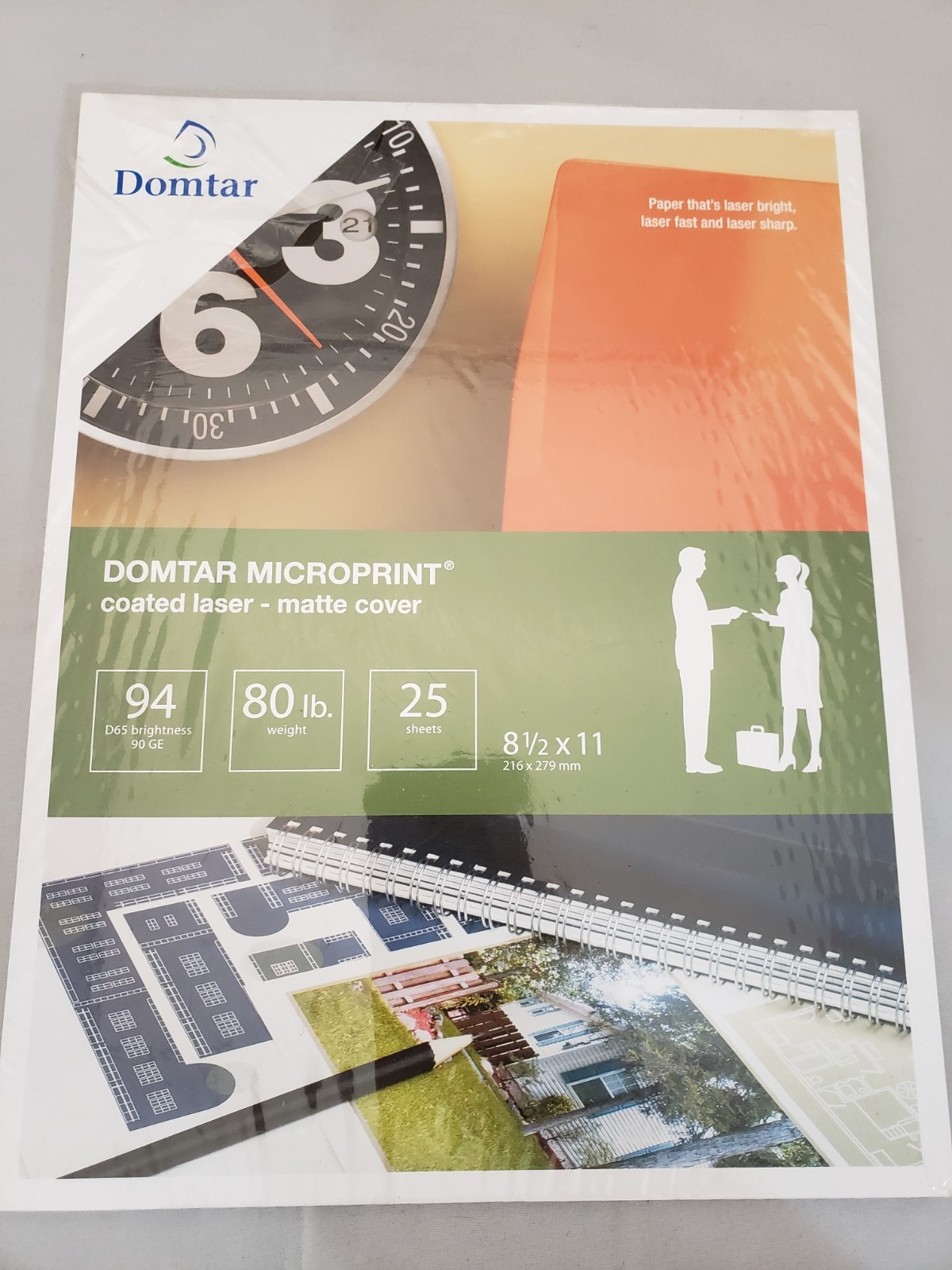 DOMTAR MICROPRINT COATED LASER MATTE COMPUTER PRINTER PAPER 25 Sheets