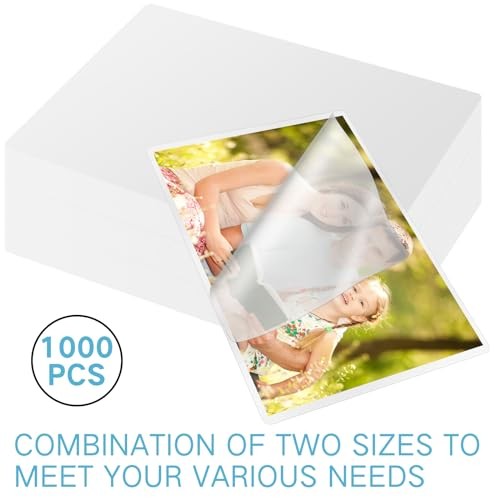 Jetec 1000 Pcs Laminating Sheets Bulk 8.6 x 12 Inch Clear Lamination Sheets 4