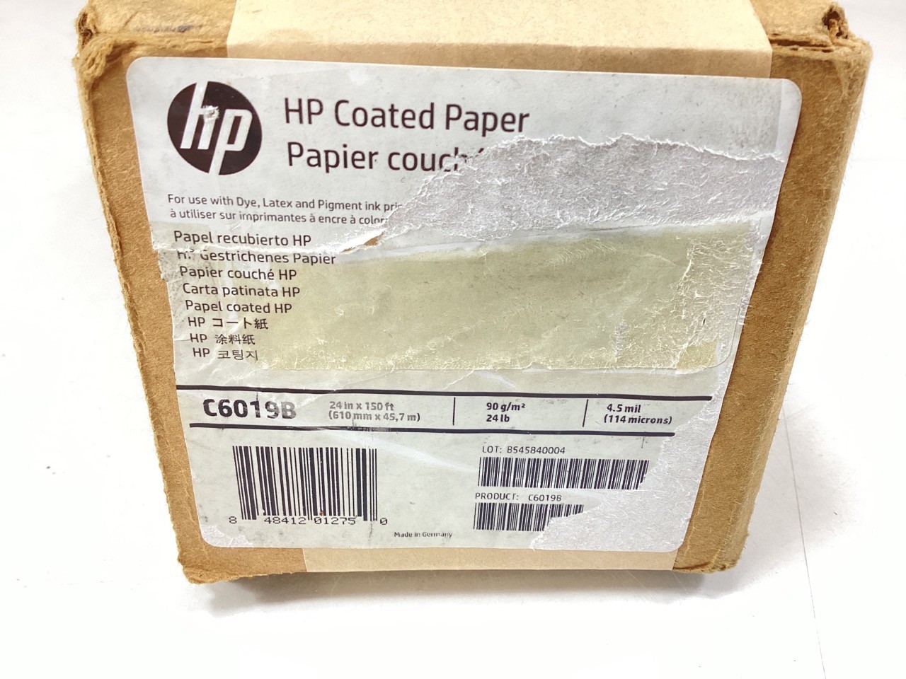 Hewlett Packard DesignJet Coated Paper (24″ x 150′ – 26 lb.)