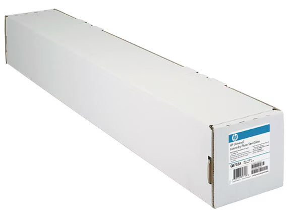 HP Universal Inkjet Print Photo Paper 42″ x 100 ft Semi-Gloss White Q6581A