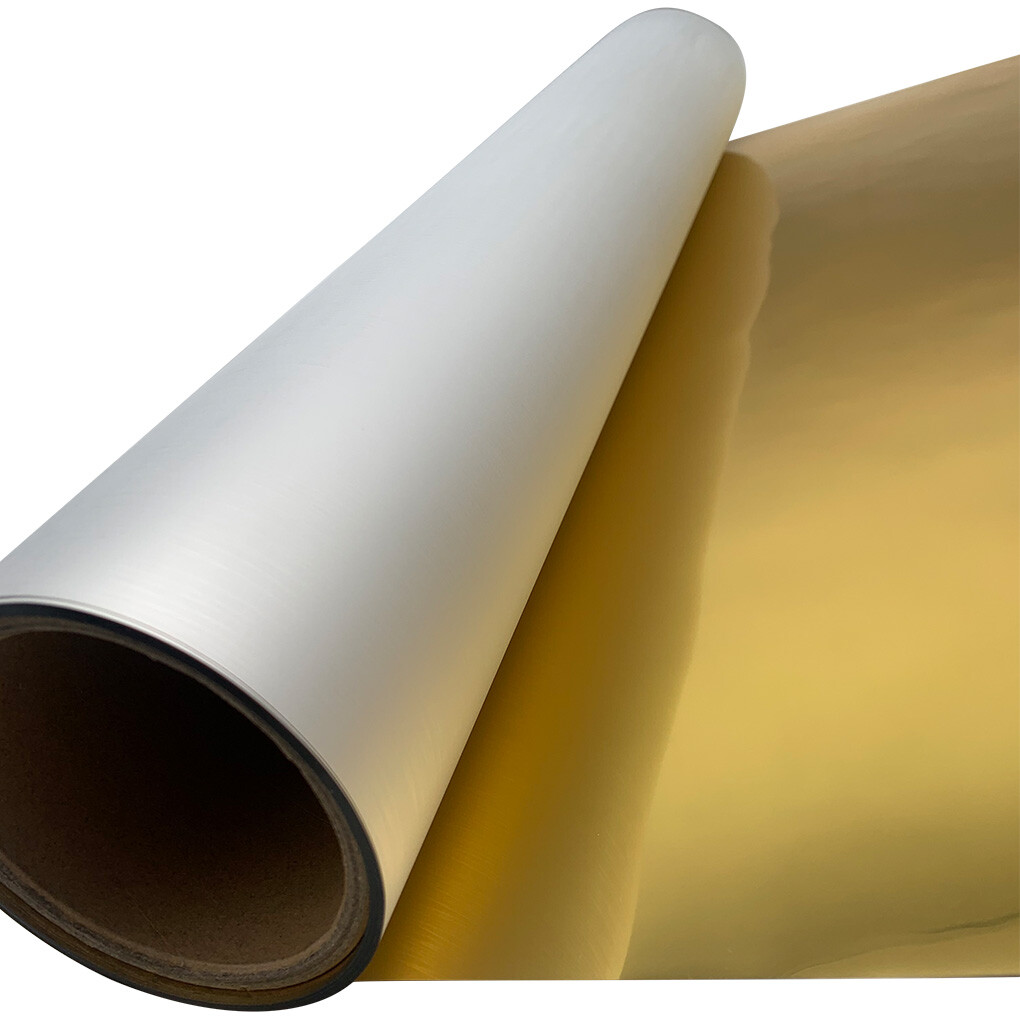 CALCA 24in x 65.6ft DTF Gold / Silver Foil Film Roll,Cold Peel