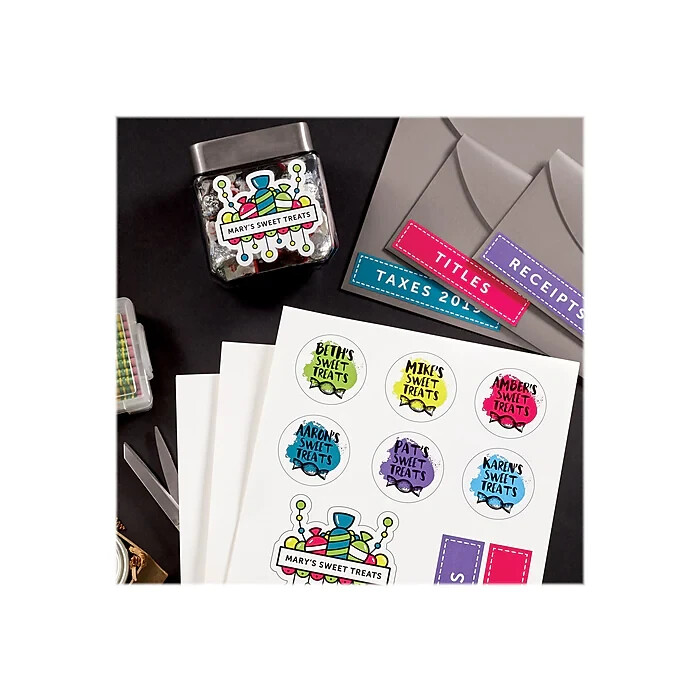 Astrodesigns Matte White Sticker Paper 8.5 x 11 15 Sheets Acid Free