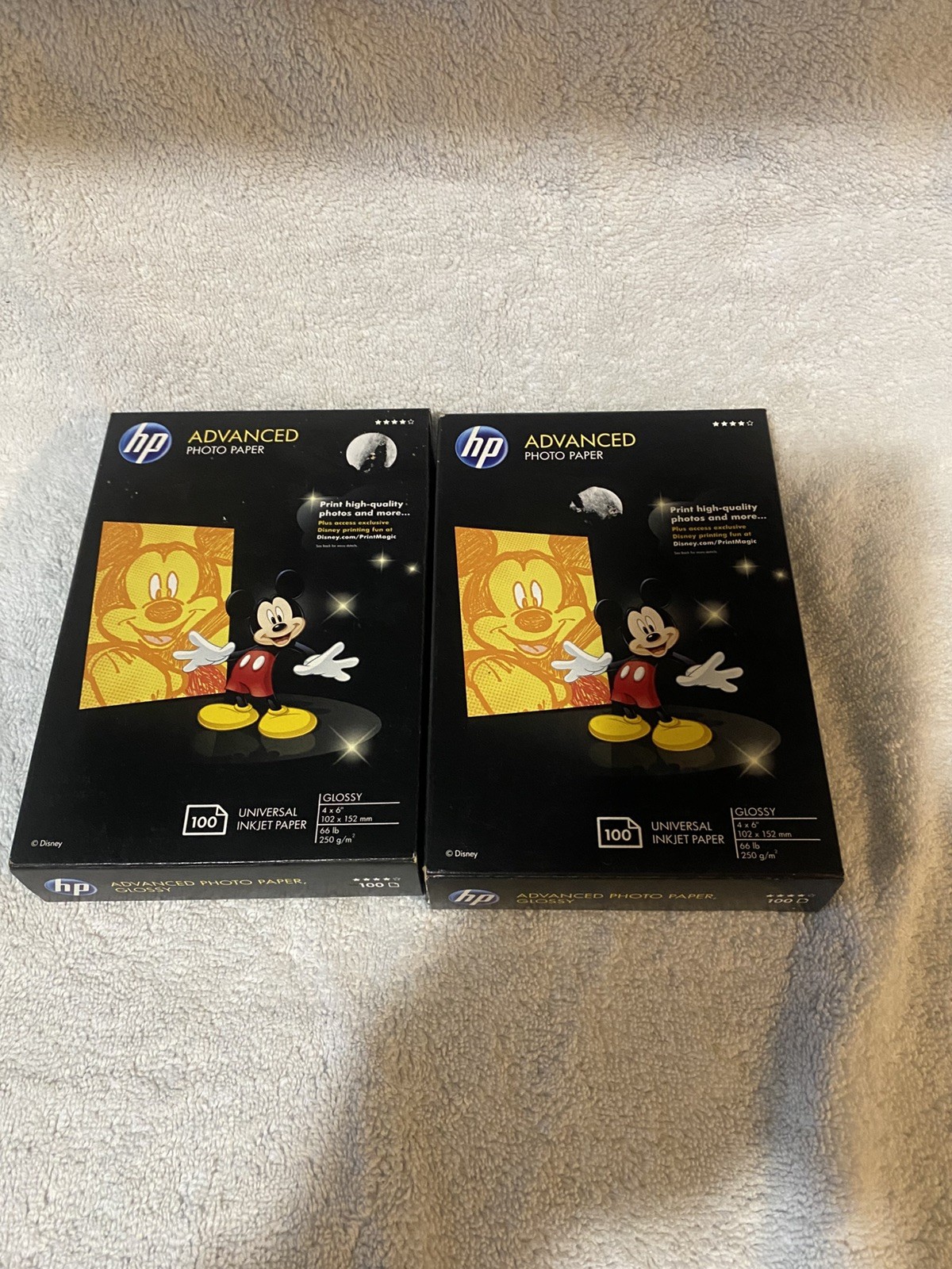 HP Advanced Photo Paper 4”x6” Glossy 200 Sheets (2 X 100) lot of 2