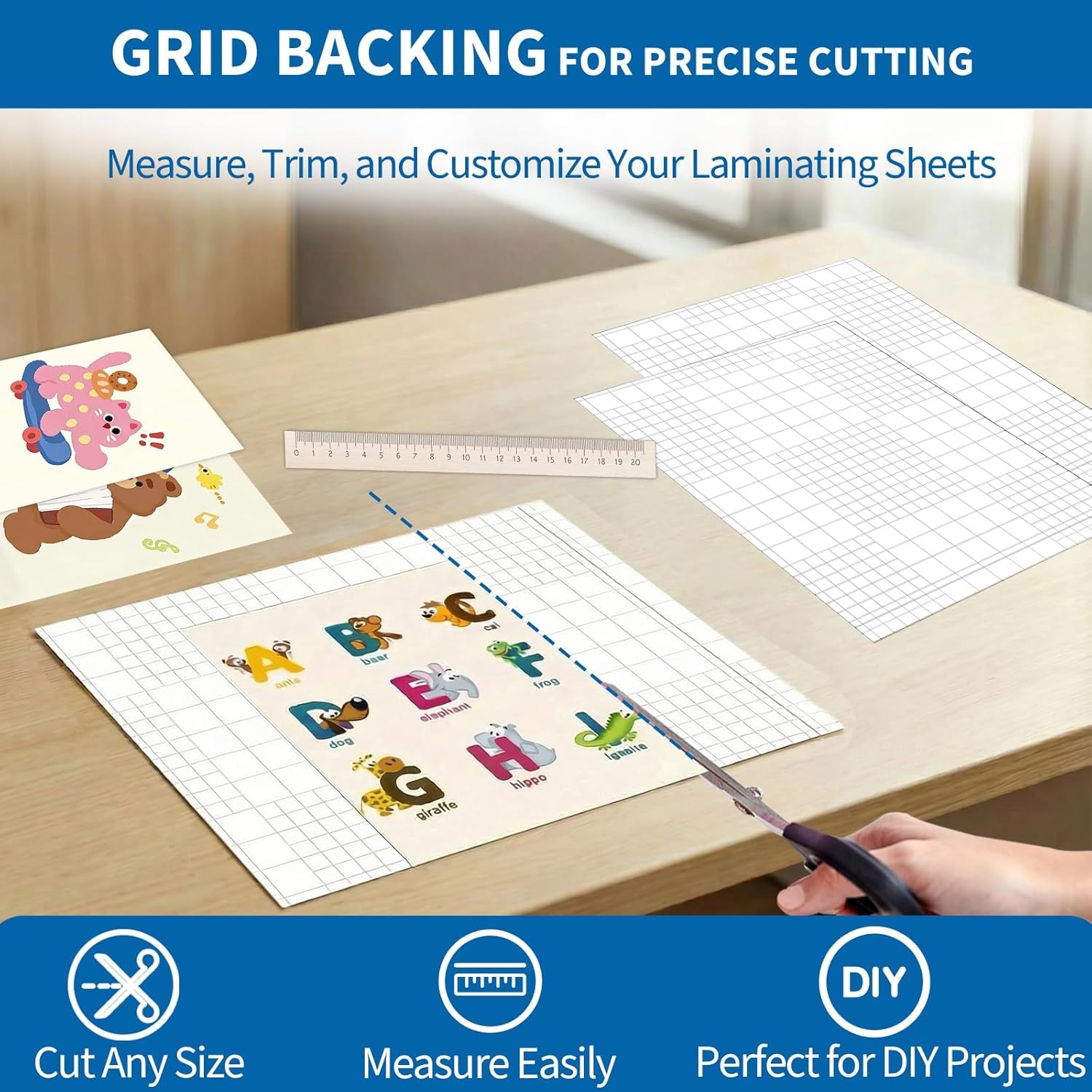 20 Pack Self-Adhesive Laminating Sheets, 9.25 x 12 Inches for Letter Size,