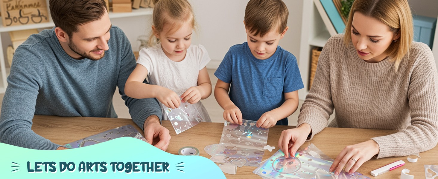 SANZIX 36 Sheets Holographic Sticker Paper – Transparent Self Adhesive Vinyl