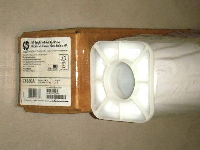 NEW HEWLITT PACKARD BRIGHT WHITE INKJET PAPER ROLL 24″ X 150′ COLOR PRO C1860A