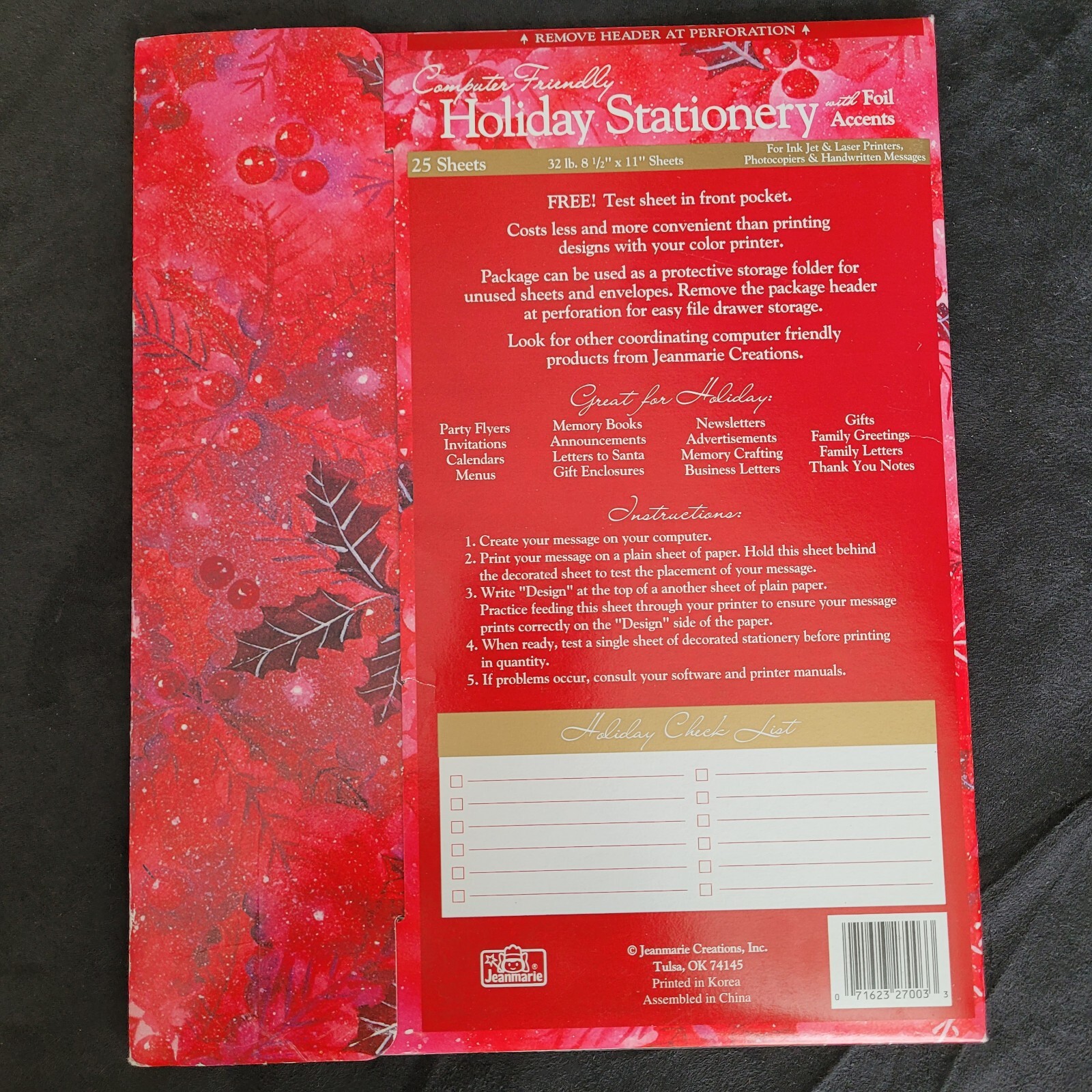 Stationary Address Labels Seals Scrapbook JeanMarie Gold Foil Christmas Letter