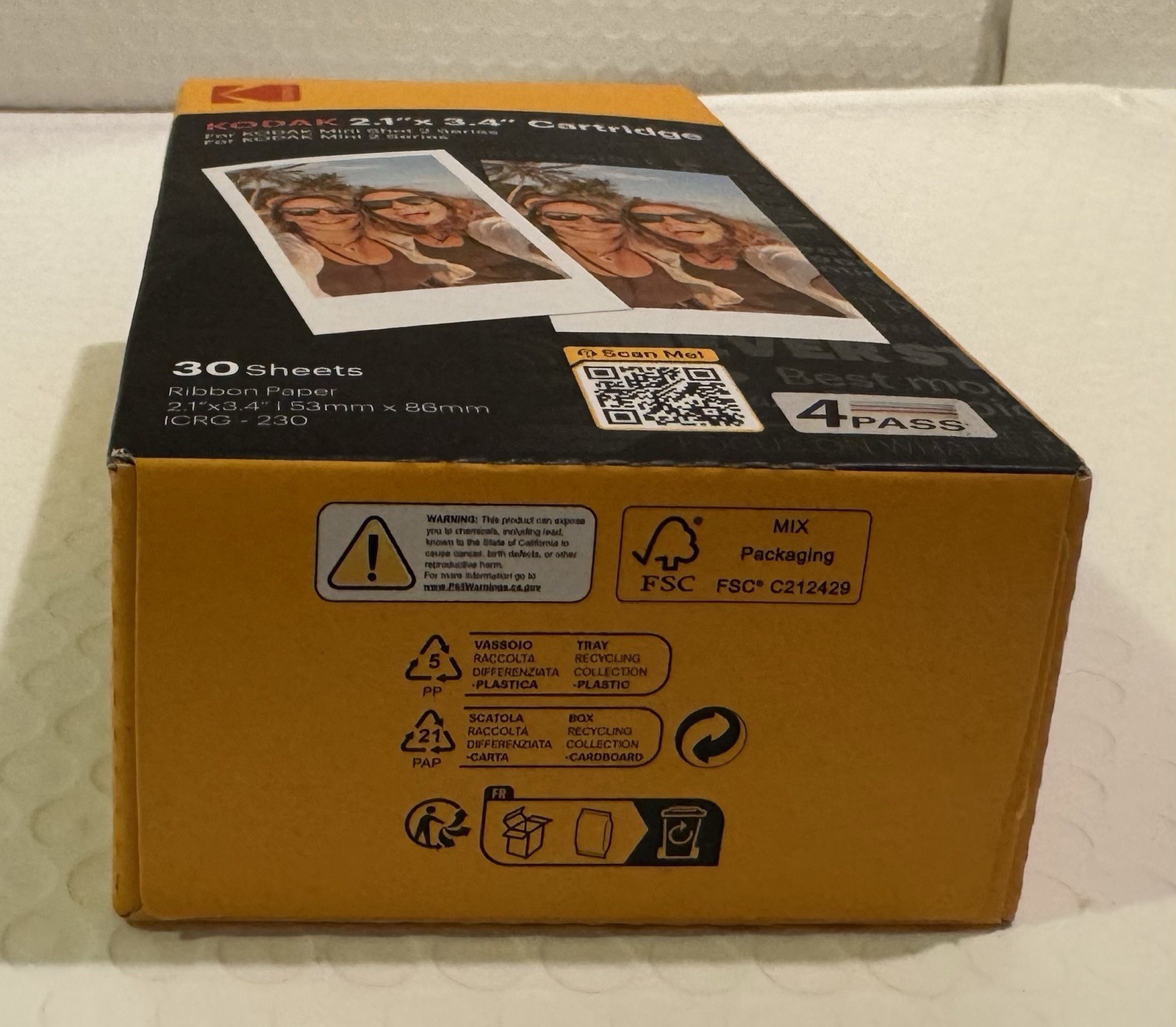 Kodak Cartridge 2.1 X 3.4 30 Sheets For Kodak Mini Shot 2 Series Brand New