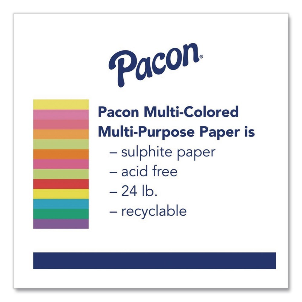 Pacon 102212 24 lbs. Kaleidoscope MP Colored Paper – Hyper Coral RD (500/RM) New