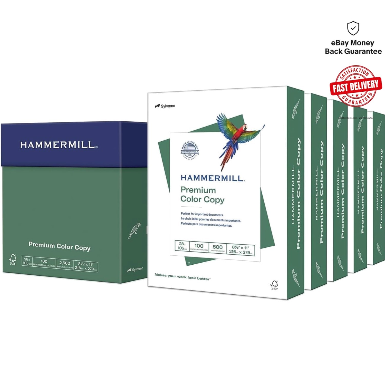 Super Bright 28 lb Copy Paper – 2500 Sheets Made for Professionals