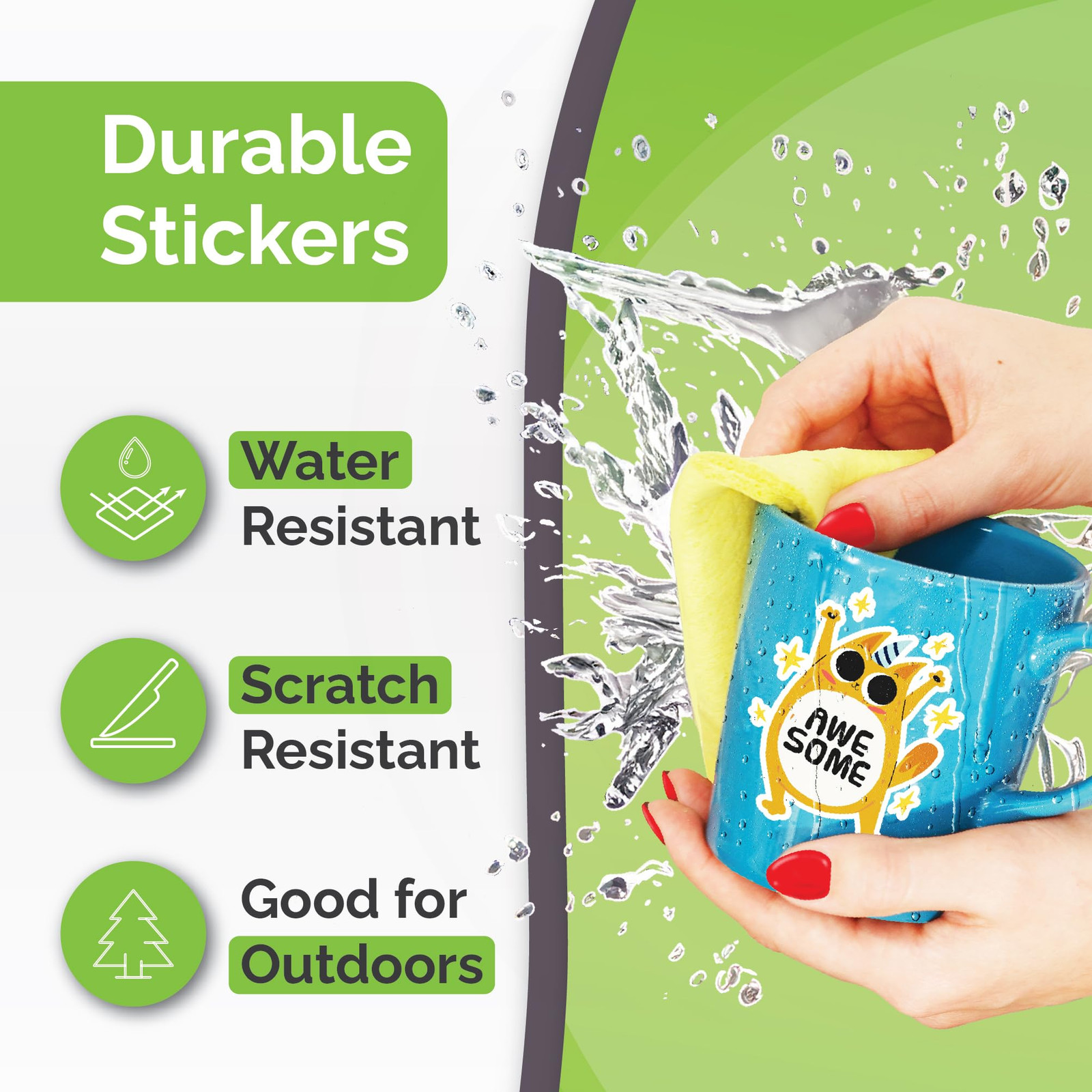 Premium Printable Vinyl Sticker Paper for Inkjet & Laser Printer – 34 Sheets …