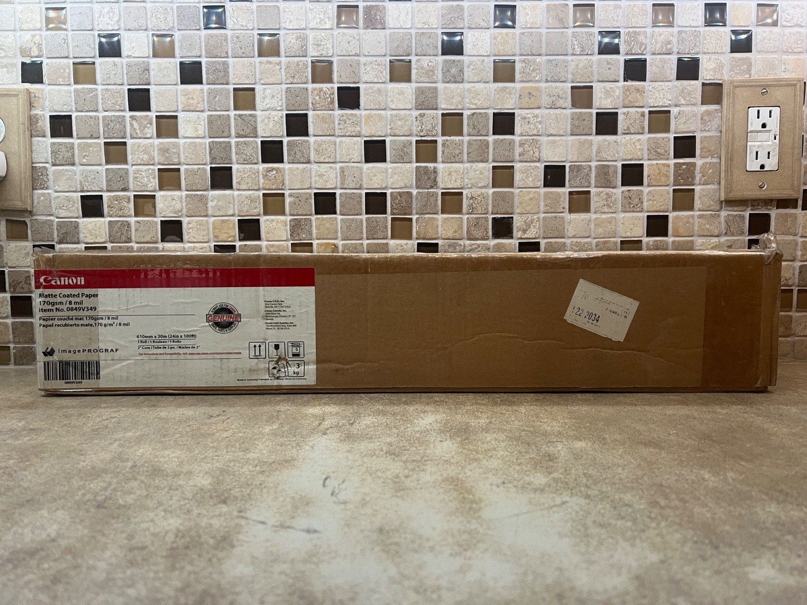 Canon USA 0849V349 170 gsm, 24″ x 100 feet, Roll Matte Coated Paper