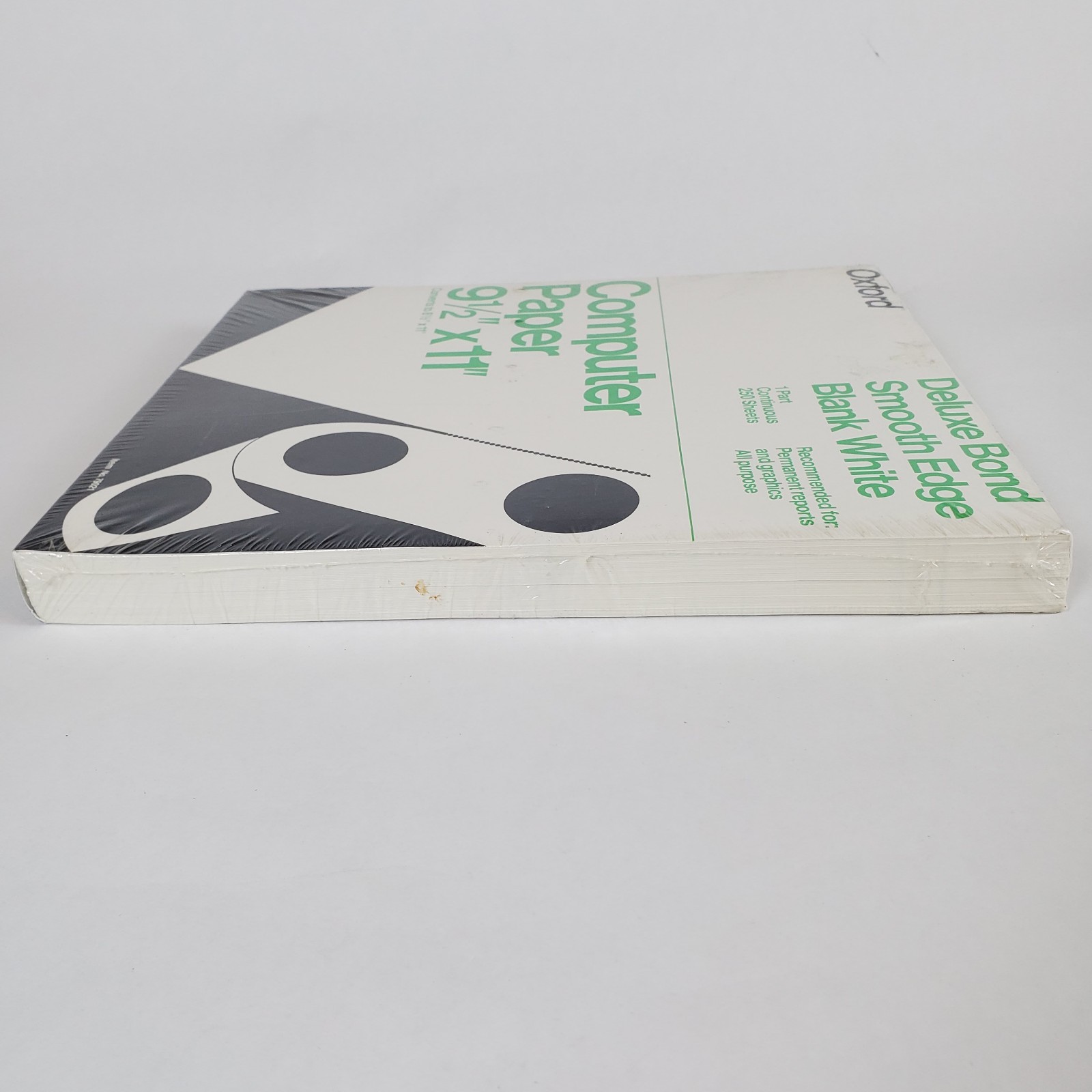 Oxford Computer Paper White VTG 80s 1984 NEW – 9.5″ x 11″ 250 Sheets Continuous