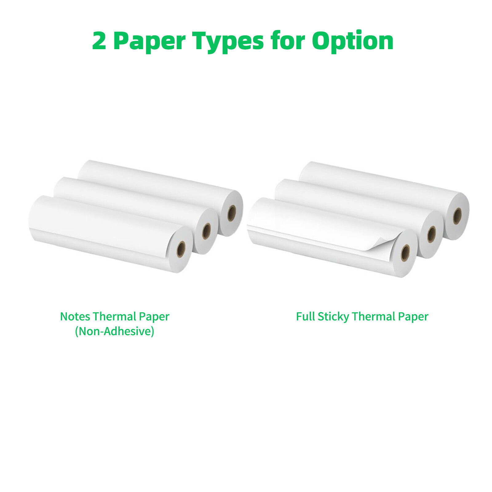 107 x 30mm Printable Sticker Roll BPA-Free Self-Adhesive Thermal H5M9