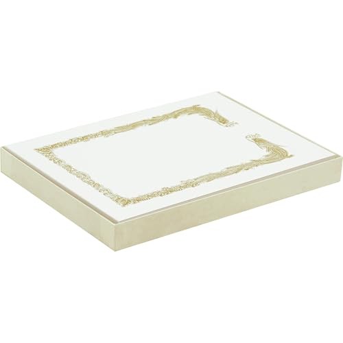 King Corporation Certificate Paper B5 Wide Vertical Border No Clouds 100 Sheets