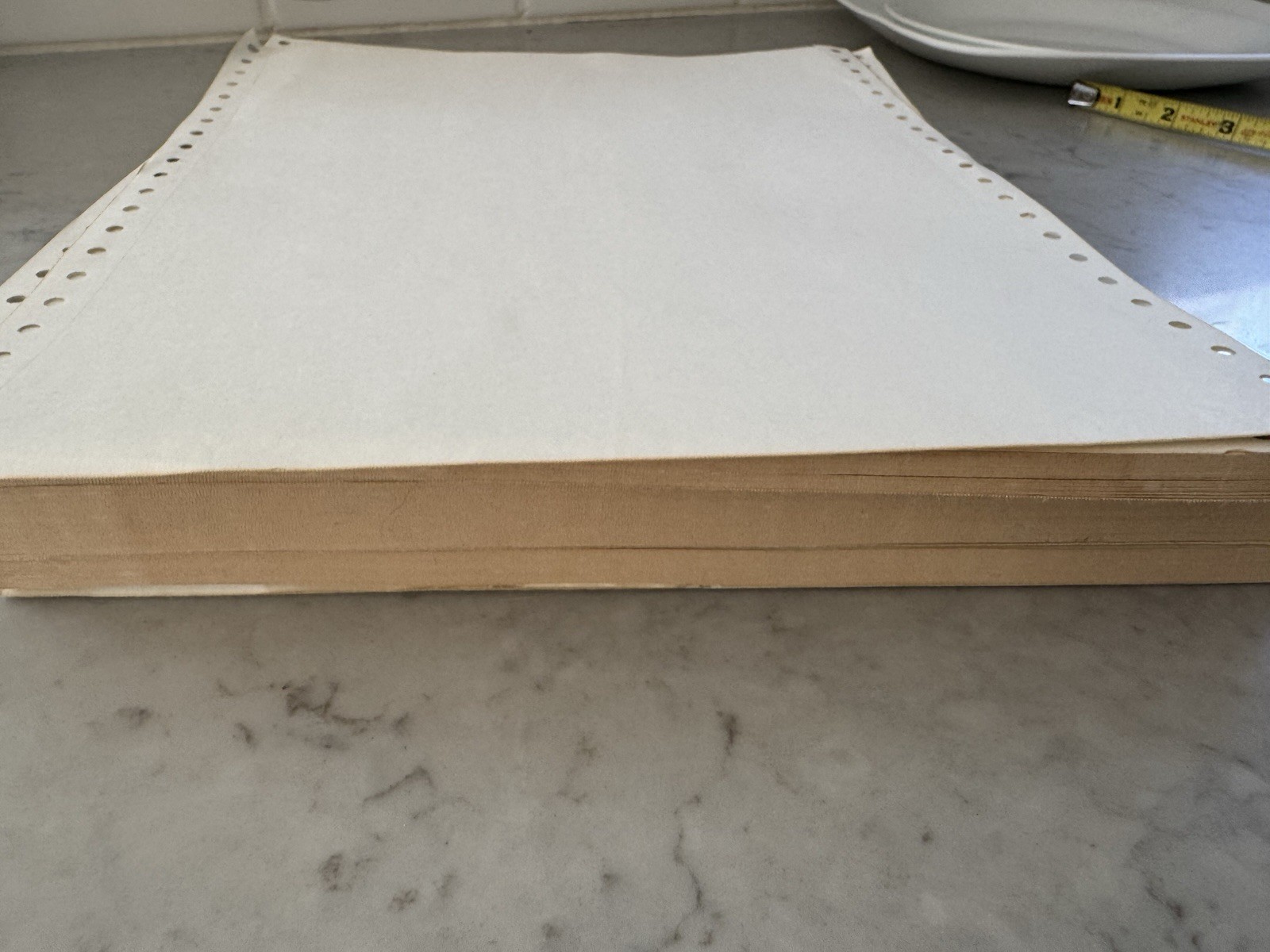 Vtg80s Dot Matrix Continuous Computer Printer Paper Old Stock Hundreds Of Sheets