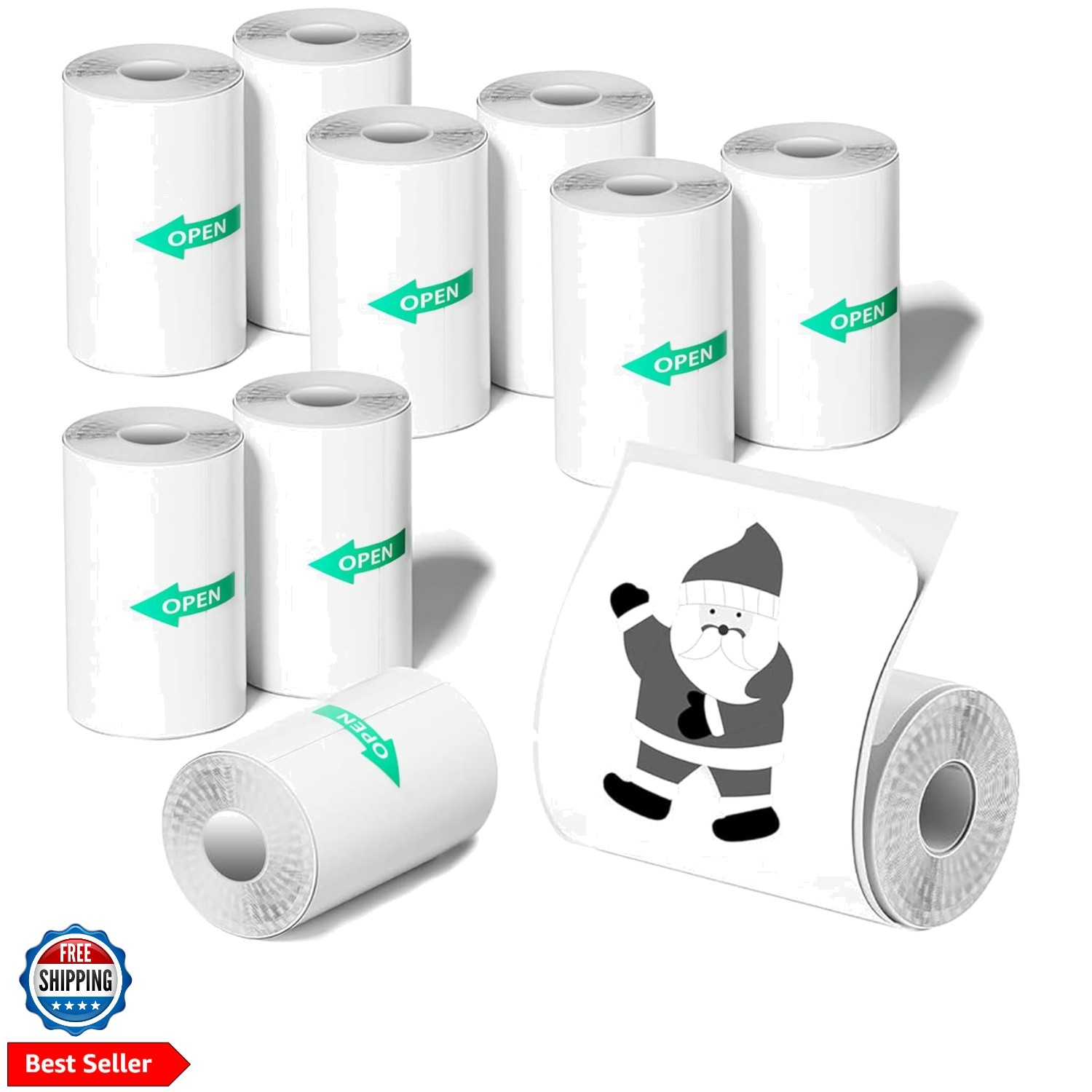 10 Rolls Mini Thermal Printer Sticker Paper, 57 X 25mm, Mini Pocket Printer S…