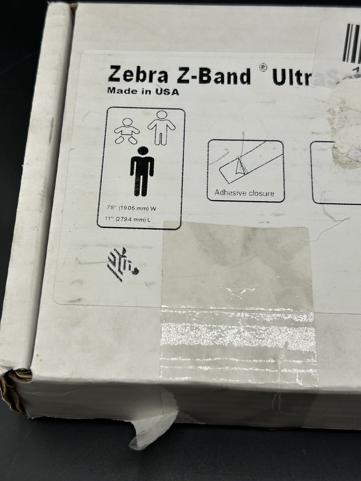 Zebra 10015355K 1″×11″ Adult Z-Band UltraSoft Wristband Cartridge 175 White Band