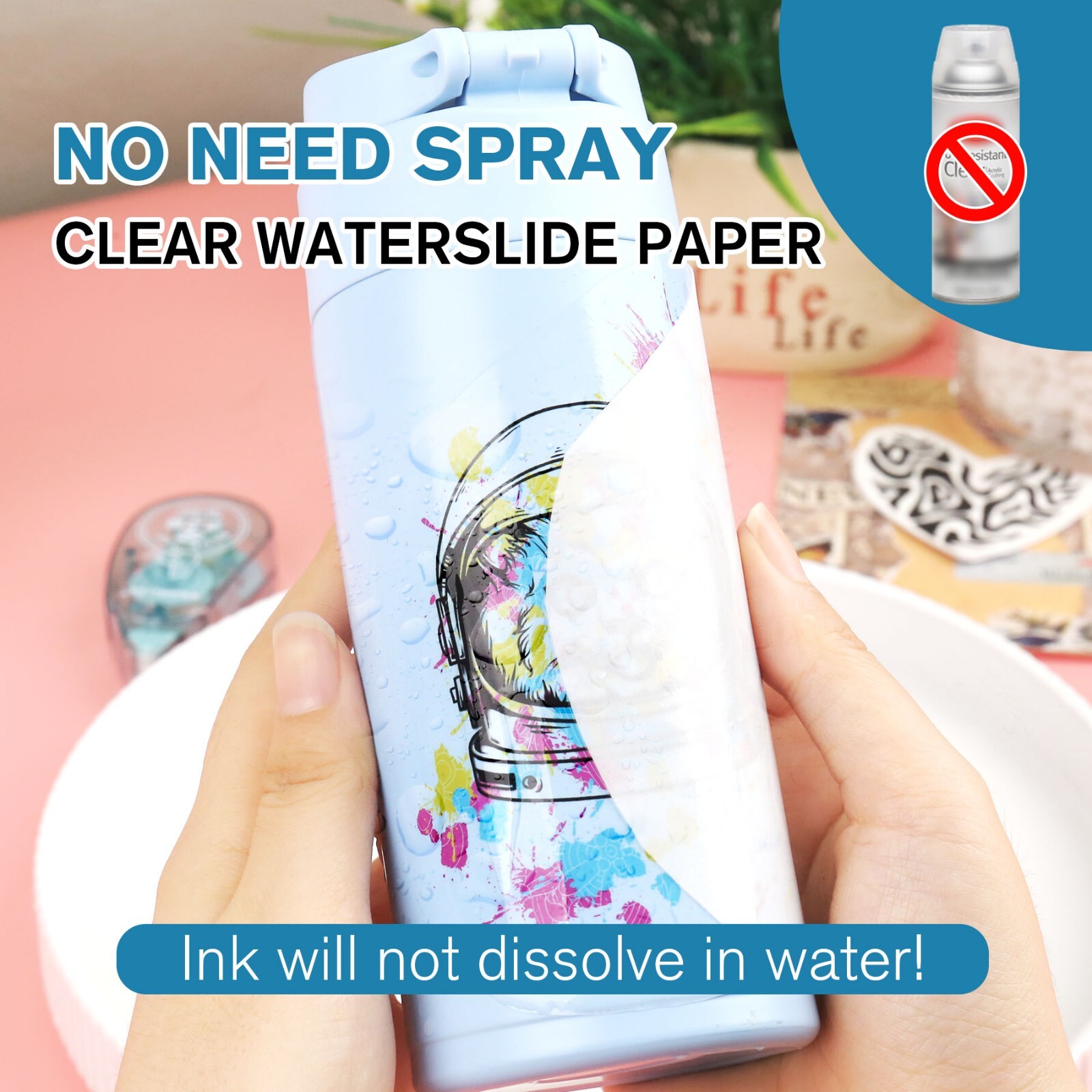Koala NO NEED SPRAY CLEAR Waterslide Decal Paper for INKJET Printer 20 Pk 8.5×11