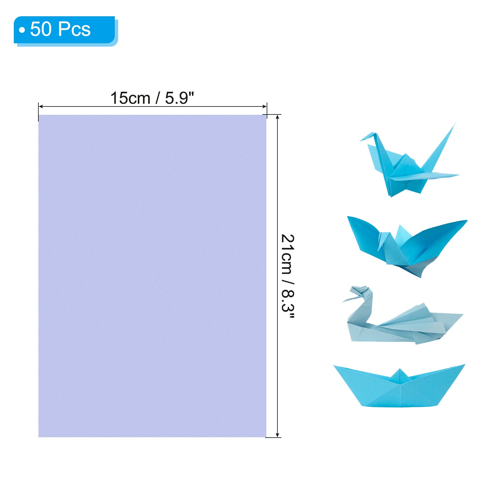 Light Purple Copy Paper, 50 Sheets 8.3×5.9″ A5 70gsm for Office