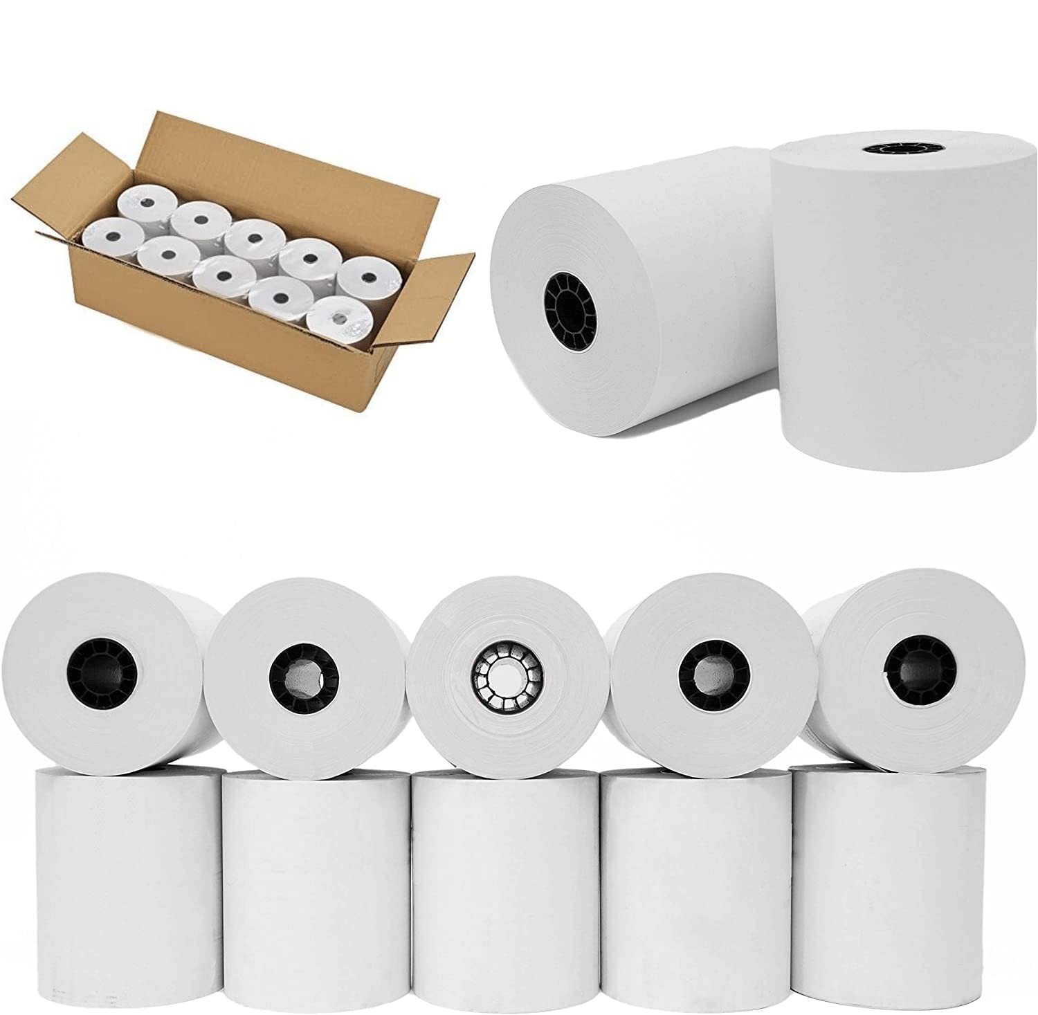 (10 Rolls) 2 1/4″ X 165′ Thermal Paper for Sharp XEA507 10 ROLLS, white