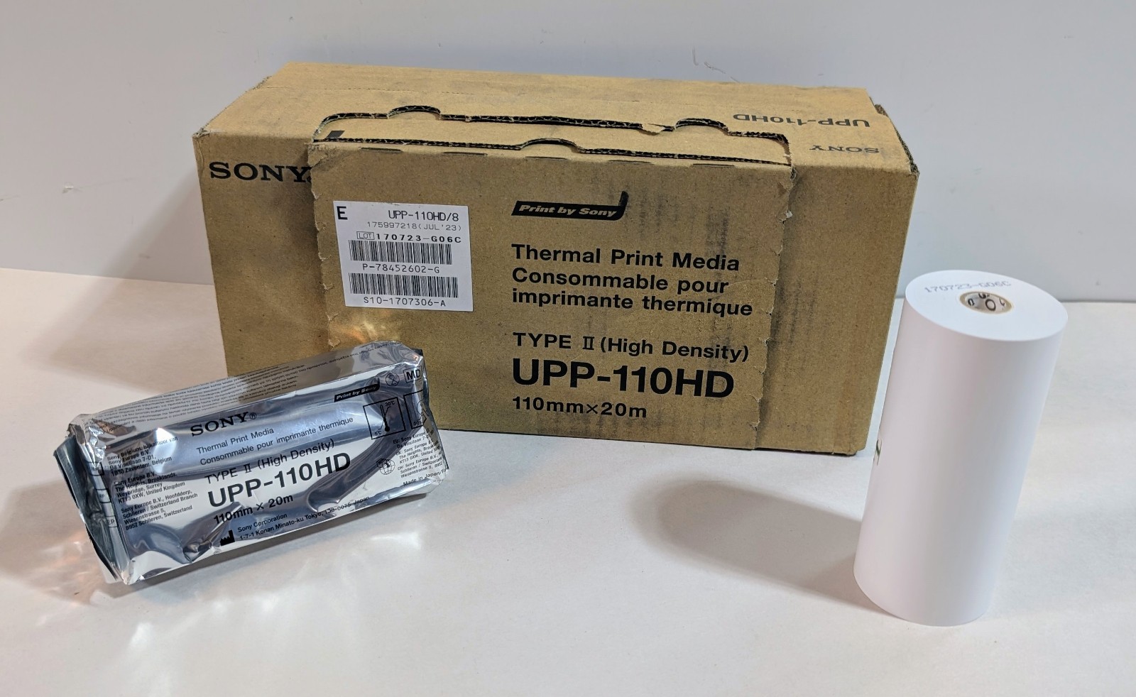50 New Sony UPP-110HD Ultrasound Thermal Film Paper Type II 10 Rolls/Box Sealed