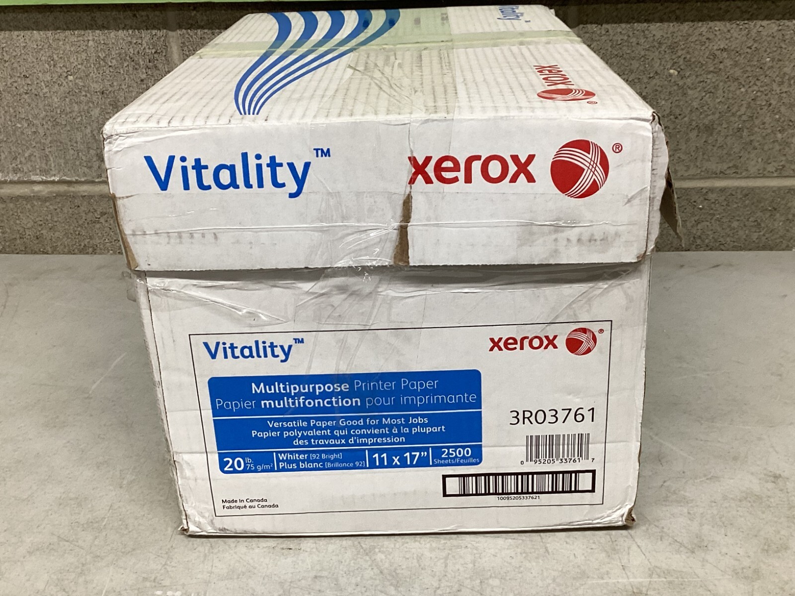 Xerox 3R3761 Vitality Printer Paper, 11×17, White, 5 Packs of 500 Sheets