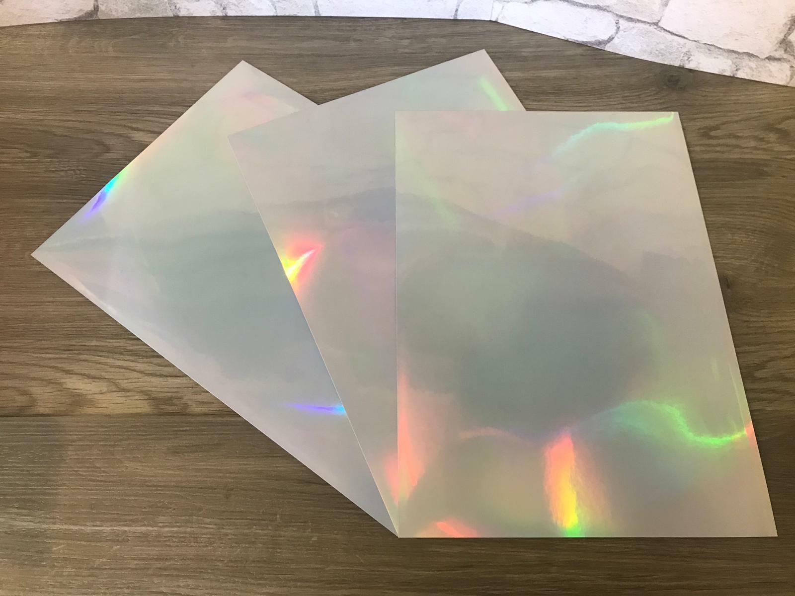 10 A4 Premium HOLOGRAPHIC Self Adhesive INKJET Printable PP Film Sticker Sheets