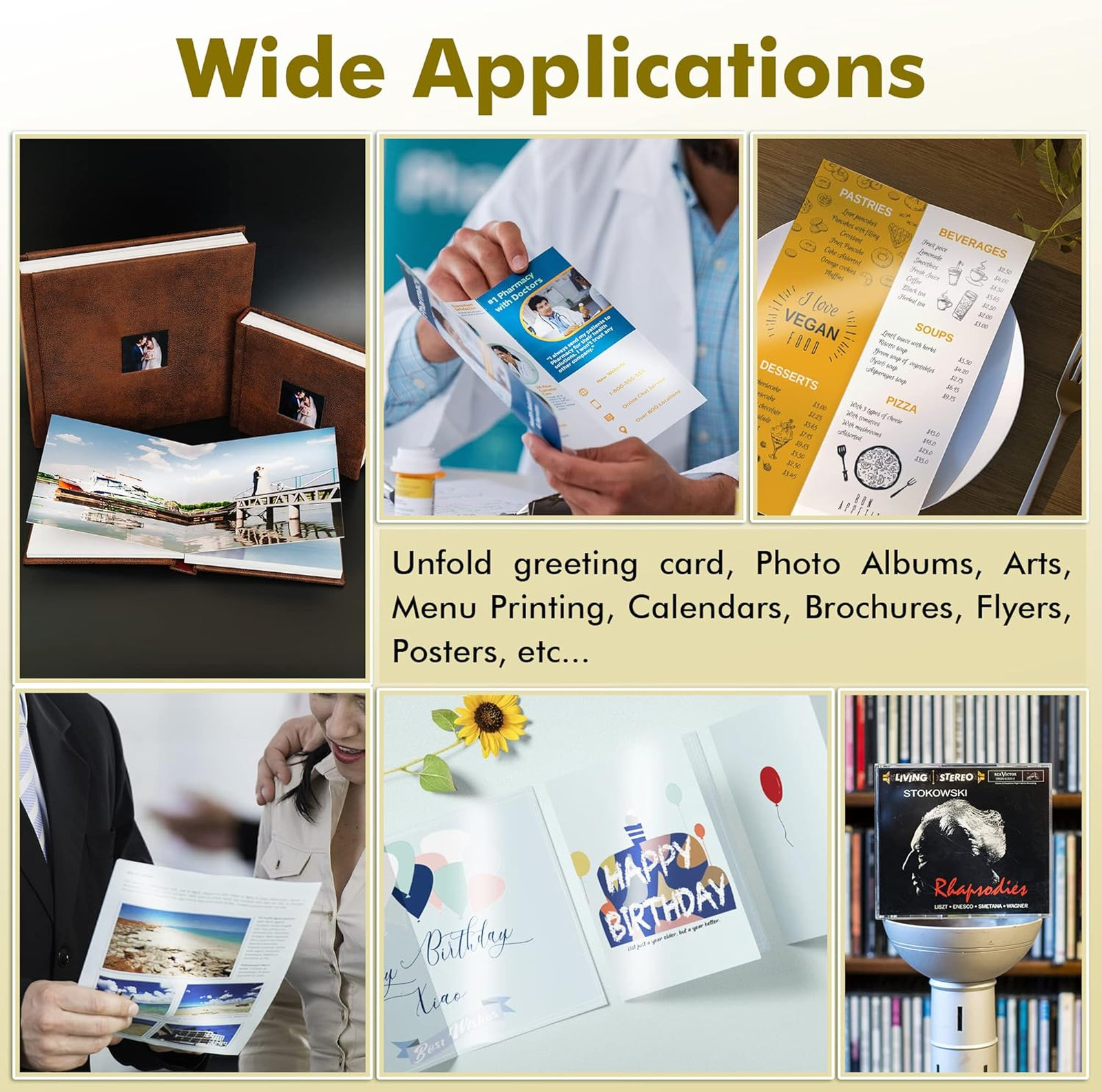 Double Sided Glossy Photo Paper 8.5×11 200gsm Inkjet Compatible for Printing