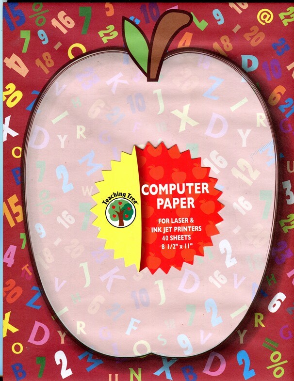 Teaching Tree Computer Paper Apple Laser Inkjet Printer 40 Sheets-School Teacher