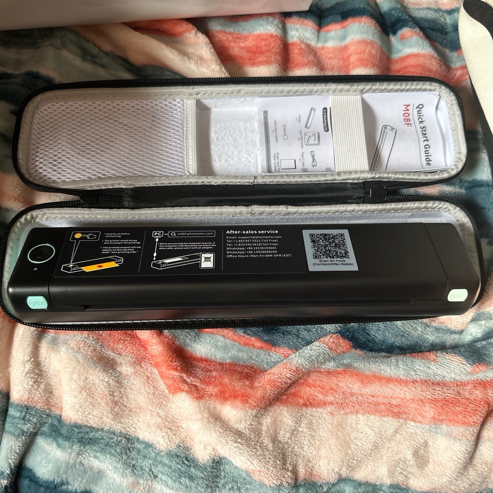 Phomemo M08F Wireless Bluetooth Portable Thermal A4 Printers with Carry Case lot