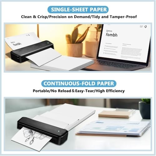 100 Sheets Thermal Printer Paper 8.5 X 11 Inch US Letter Size Thermal Paper