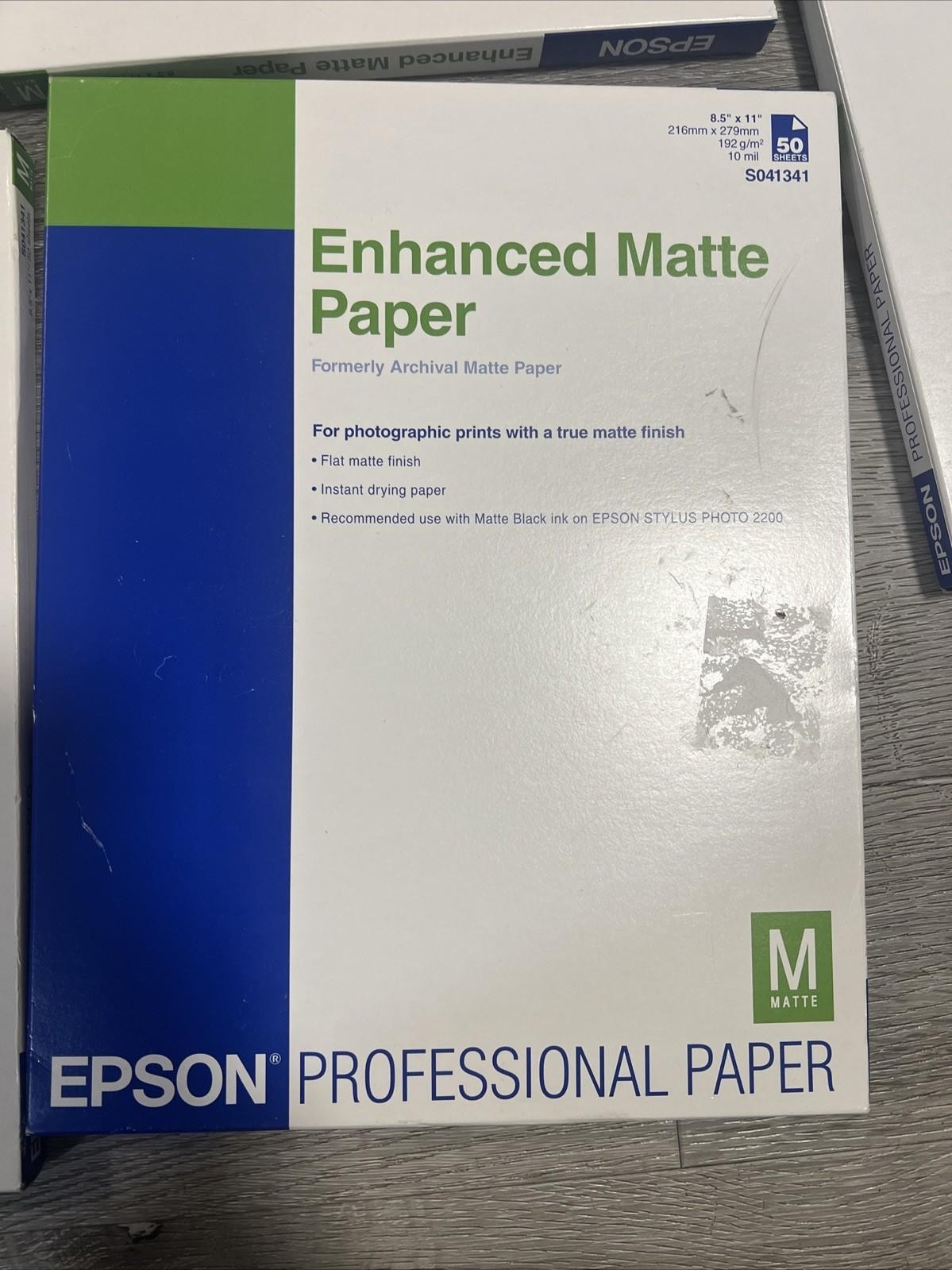Epson Enhanced Matte Paper 8.5″ x 11″ 50 Sheets True Finish Lot Of (7)