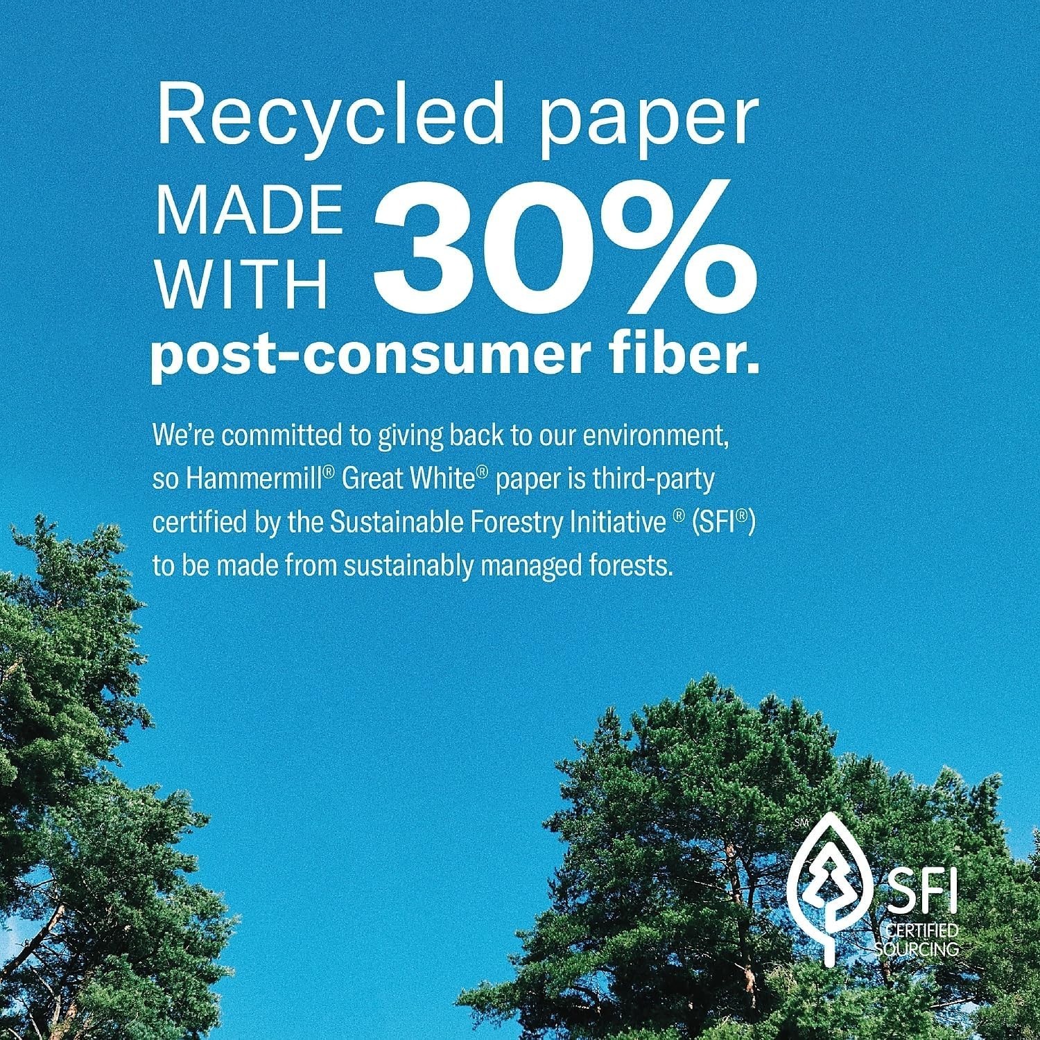 Dependable White 30% Recycled Paper – Letter Size, 5000 Sheets Made in USA