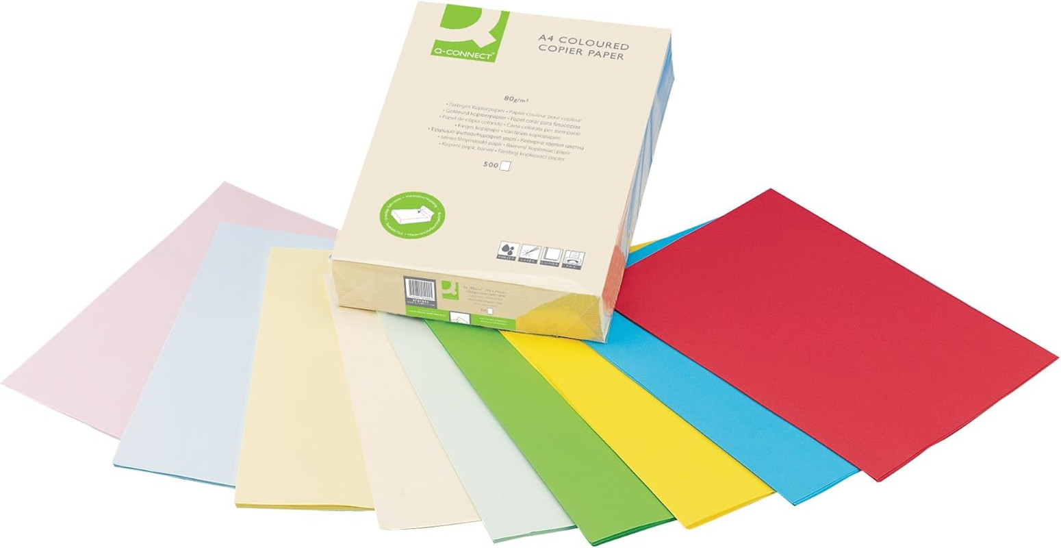 Bright Red Coloured A4 Copier Paper 80Gsm Ream (Pack of 500) KF01427